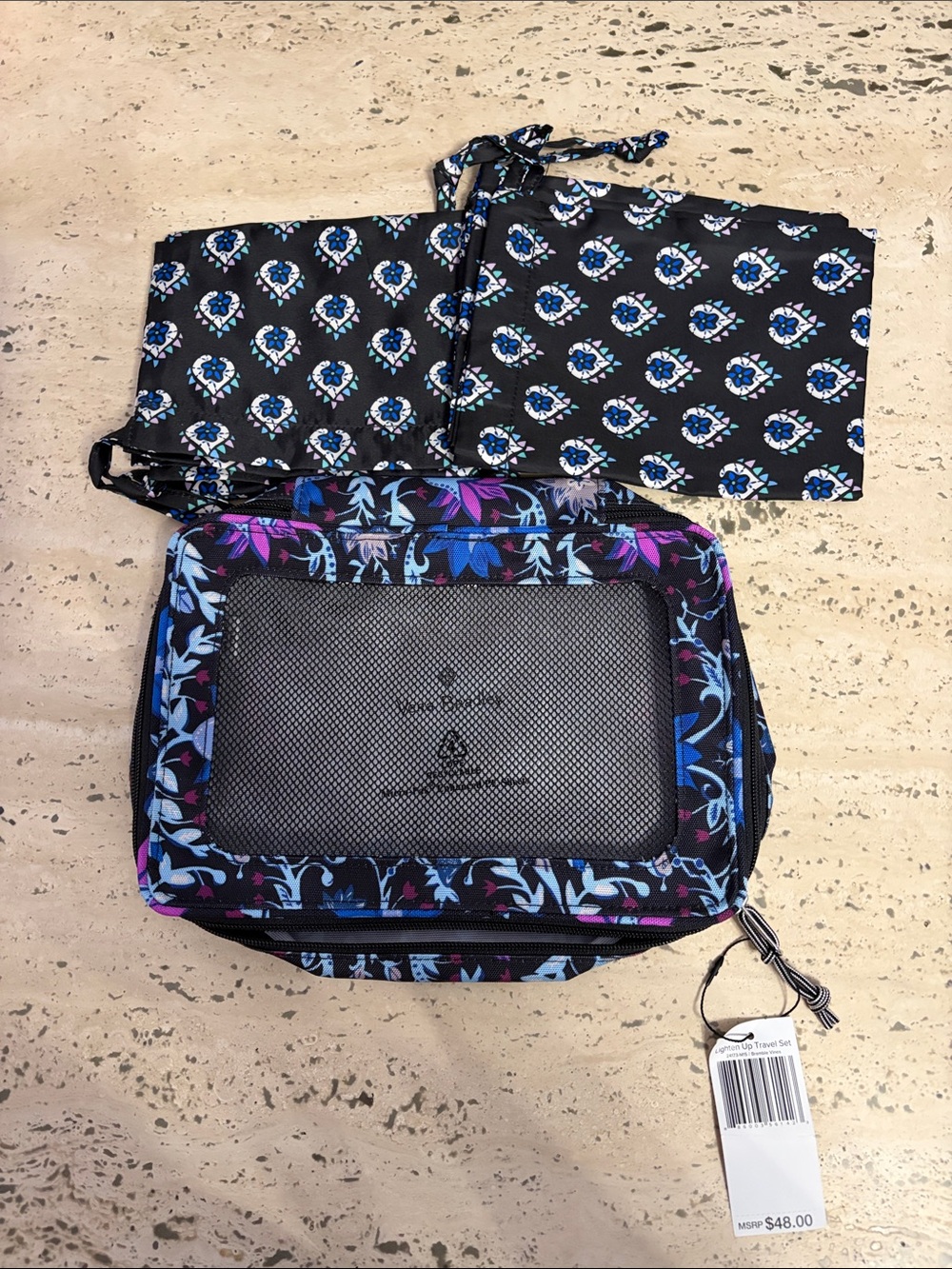 Vera Bradley Lighten Up Travel Set Bramble Vines